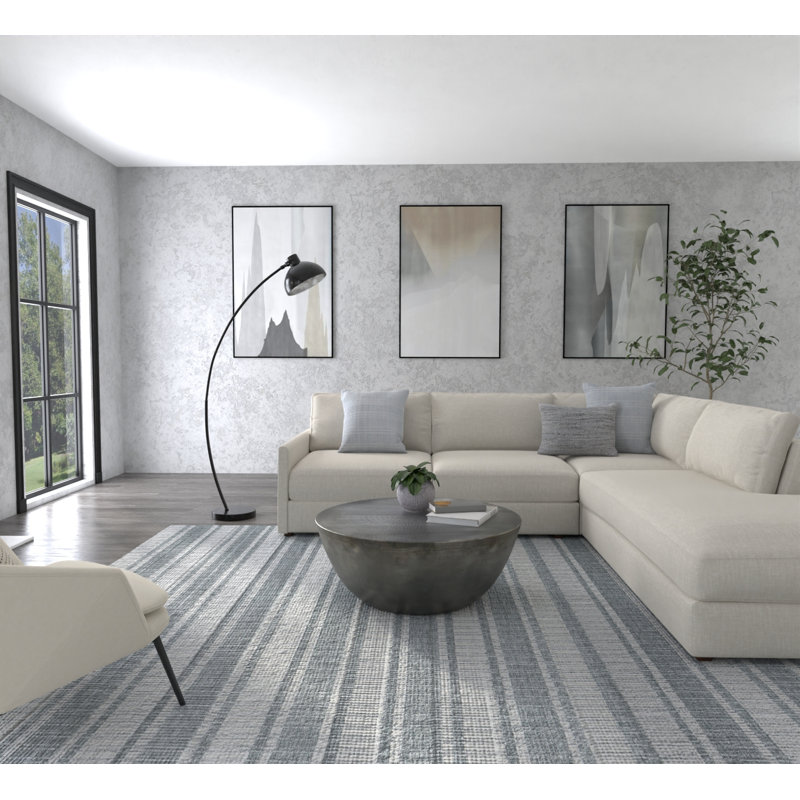 Aberdeen Modern Stripes Area Rug, Rectangle 2' x 3'
