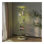 Vitrine moderne en verre avec lumières DEL, armoire antique à assemblage rapide, bibliothèque en verre trempé, convenant au salon et aux chambres à coucher, 1 tablette à 4 portes