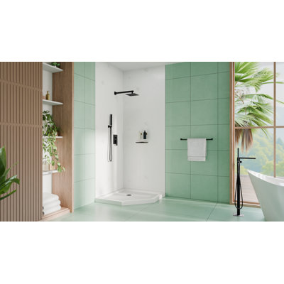 DreamLine SlimLine P 36 po x l 36 po x H 2 3/4 po Blanc