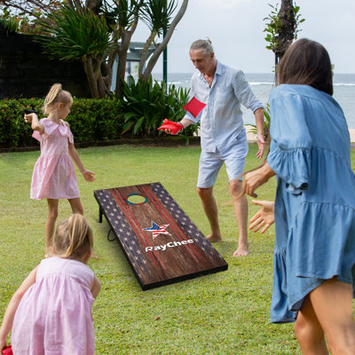 Raychee 2' X 4' Premium Wood Cornhole Set With 8 Bean Bags