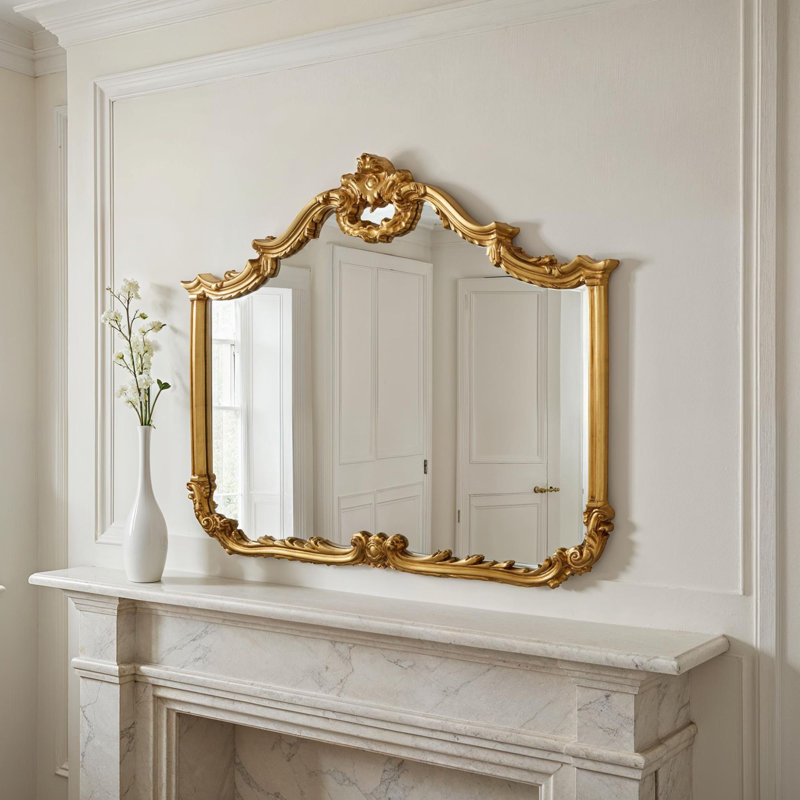 Christopherso Traditional Accent Landscape Mirror, Gold
