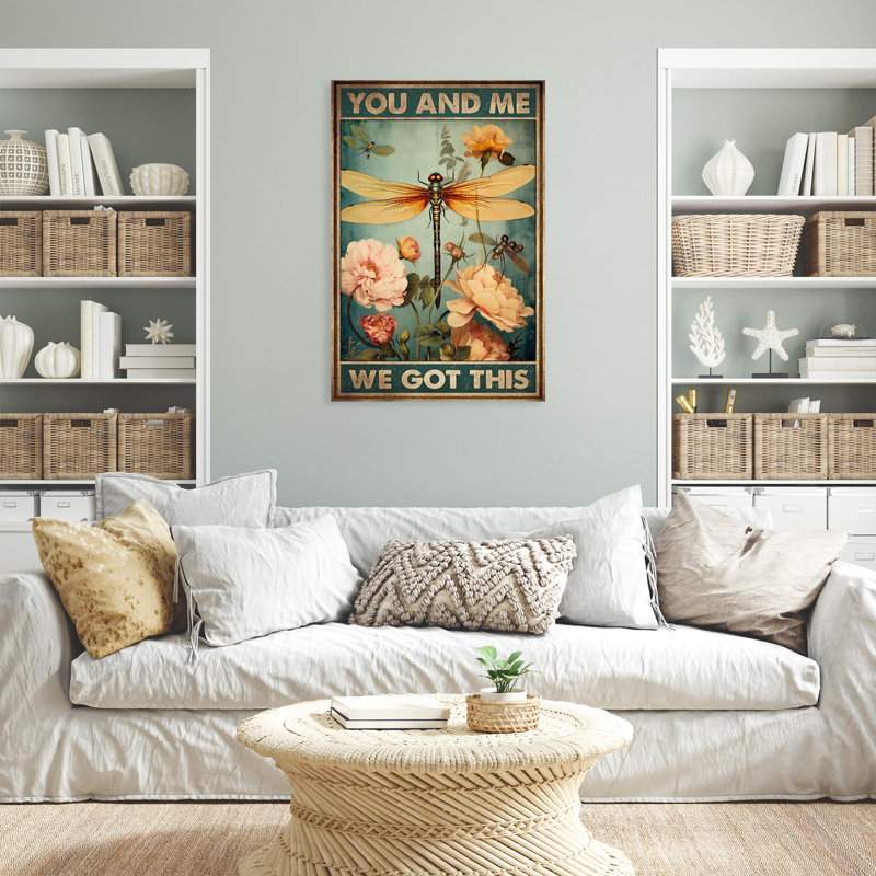 «Kleopas Dragonfly You And Me We Got This 1», impression sur toile, H 36 po x l 24 po x P 1,25 po