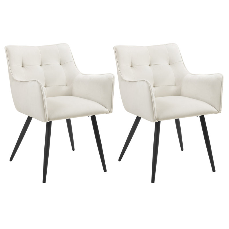 Paulinus Velvet Armchair, Cream