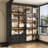78.7'' H X 63'' W 2-Drawer Bookcase With Glass Doors And LED Light-1062710918