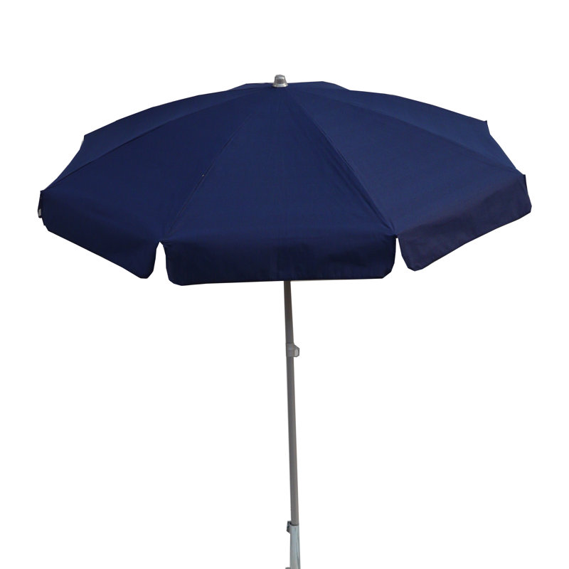 Zeta 190cm Tilt Beach Parasol, Blue/White