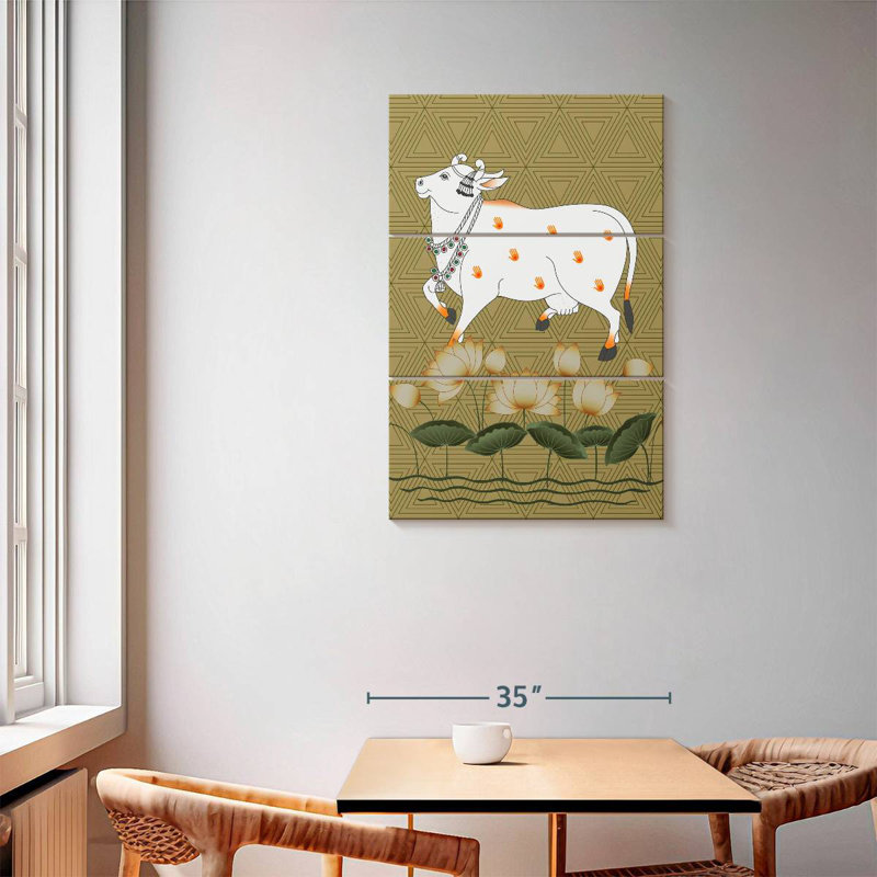Brampt Framed Cow, 57" H x 36" W