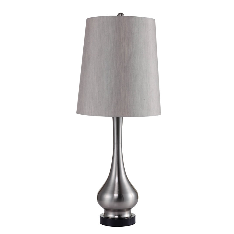 Metal Table Lamp, Silver
