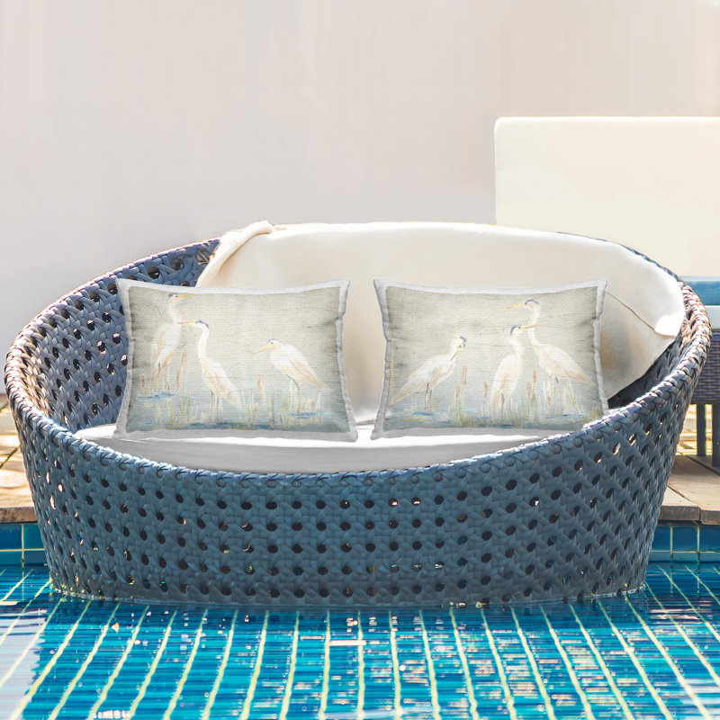 Polyester Lumbar Rectangular Indoor/Outdoor Pillow Cover & Insert