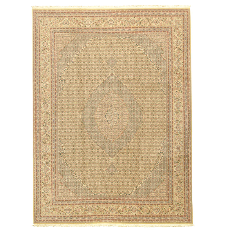 Tapis doré de haute qualité noué à la main