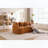 Boneless Curved Loveseat with 3 Pillows-324150826