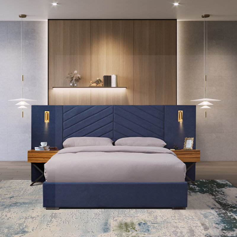 Lit plateforme tapissier Ulund, Grand