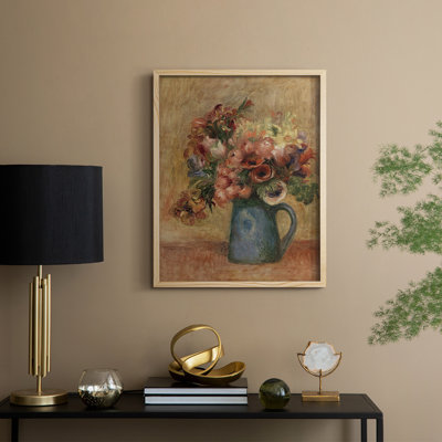 Reproduction florale vintage avec encadrement CECLIX - bois massif