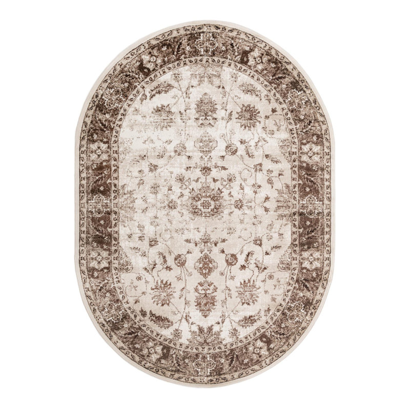 Tapis crème Anah, Ovale 7 pi 1 po x 10 pi