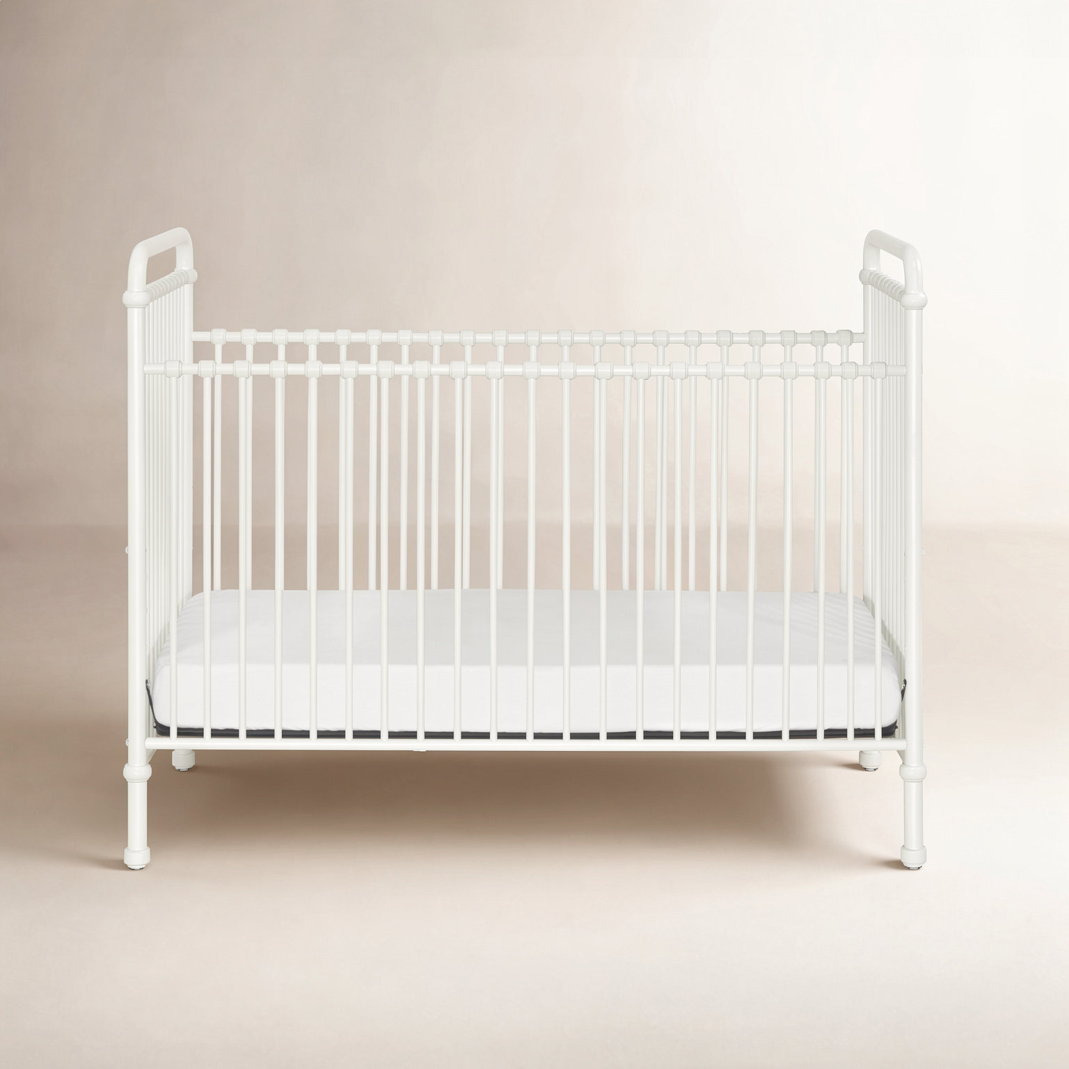 Abigail Steel 3-in-1 Convertible Crib, Washed White