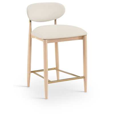 Riccio Vegan Leather Upholstered Stool
