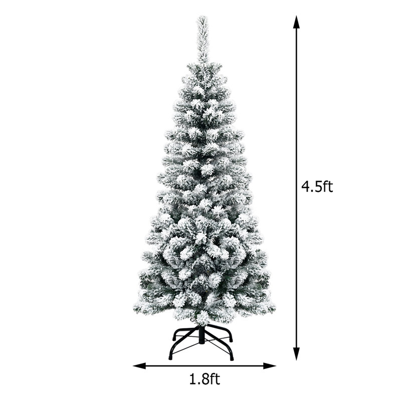 Arbre de Noël 54 po H 150 po avec 150 lumières DEL rouge / blanc et cachemire