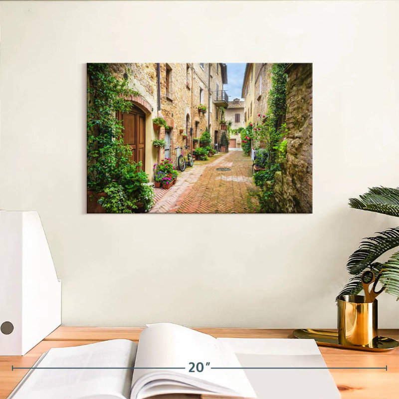 Ravi, pittoresque rue toscane, H 8 po x l 12 po