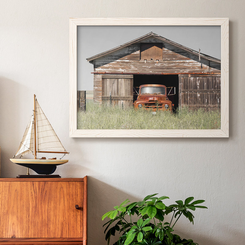 " Vintage Ride ", White, 22" H x 32" W
