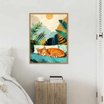«Cats Life Nap» par Ilora, reproduction d'art sur toile encadrée