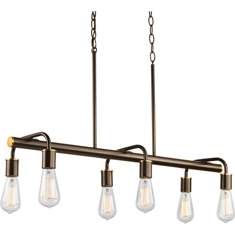 Taelyn 6 - Light Dimmable Modern Linear Chandelier