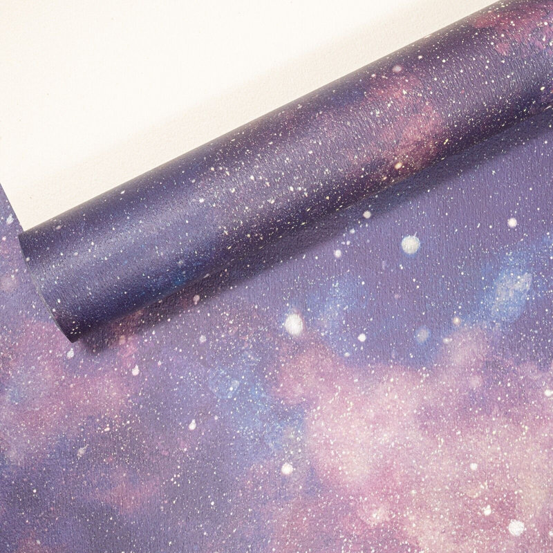 Atreau Purple Space Textured  Wallpaper 10m x 53cm Metallic Finish Roll