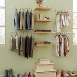  Heavy Duty Walk In Closet Organizers With 10 Hooks & 4 Expandable Hanger Rods