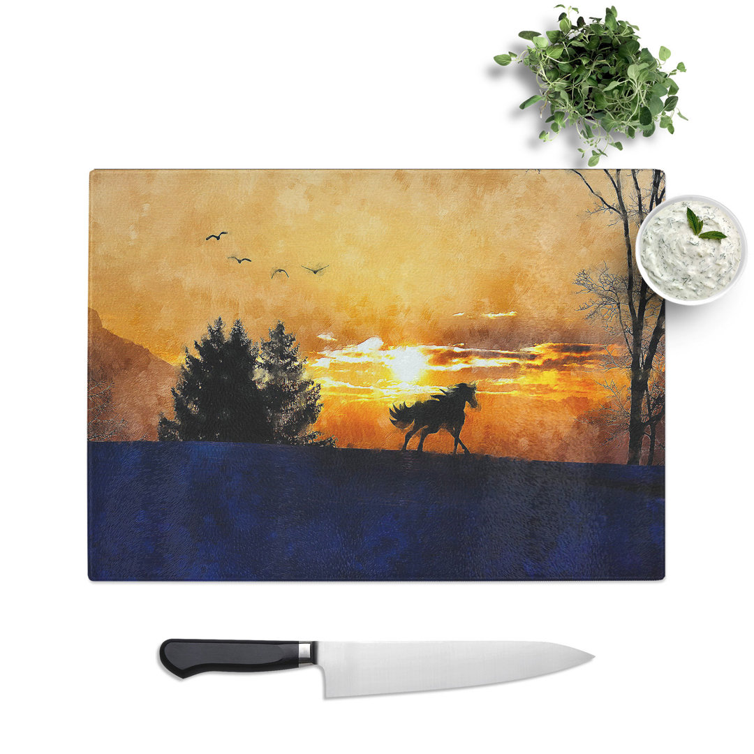 Wild Horse at Sunset Vol.2 Painting Chopping Board