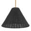 Luminaire suspendu en rotin à 1 lumière Boho