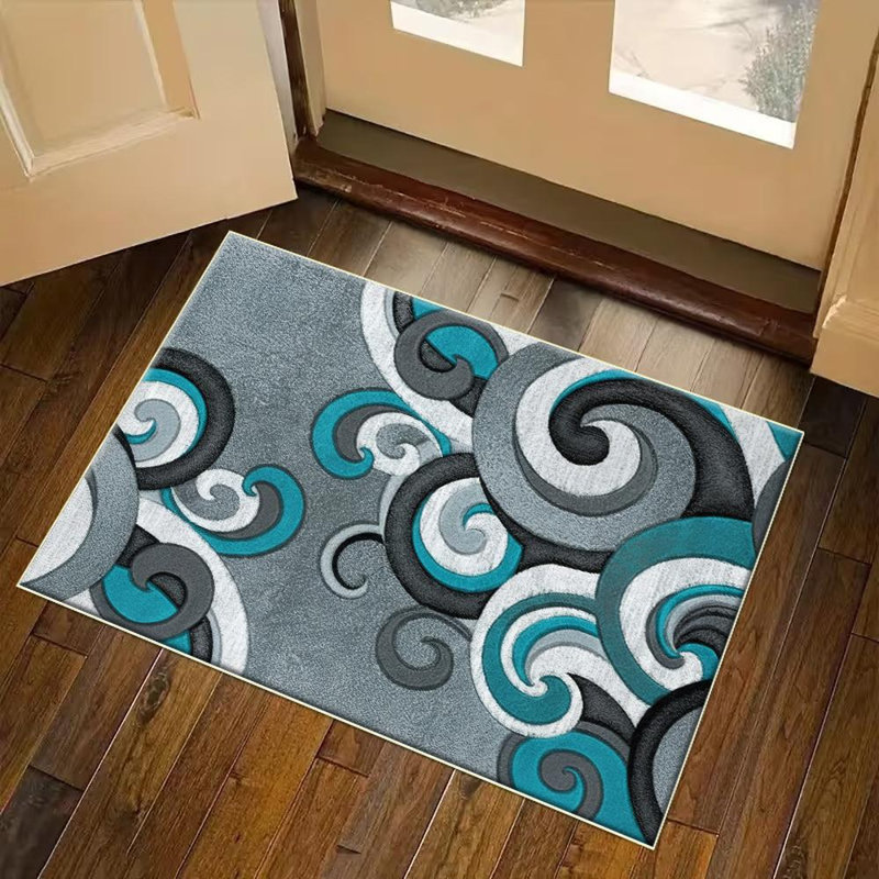 Swirl Pattern Area Rug, Soft And Lightweight, Suitable For All Seasons, Easy To Maintain And Easy To Clean, Machine Washable Carpet Floor Mat, Suitable For Living Room, Bedroom, Dining Room, Balcony, Hallway, Room Decor, Home Decor, Outdoor Decor