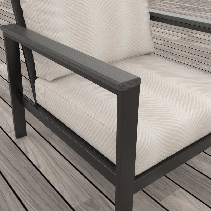 Chaise longue d'extérieur avec coussins Sunbrella® Townsend, Gris