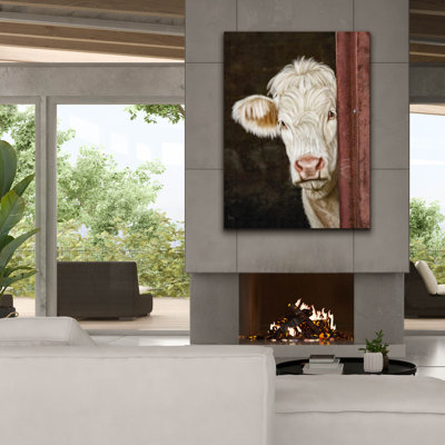 Epic Graffiti 'Peek A Moo'  by Ashley Bradley Canvas Wall Art, 40" x 54"