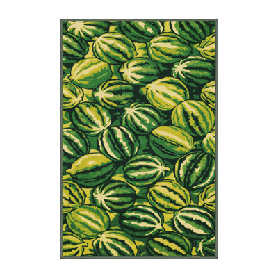 Washable Pepino Melon Fruits Area Rug