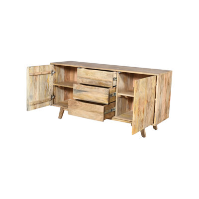 Crowell 140cm Solid Wood Sideboard