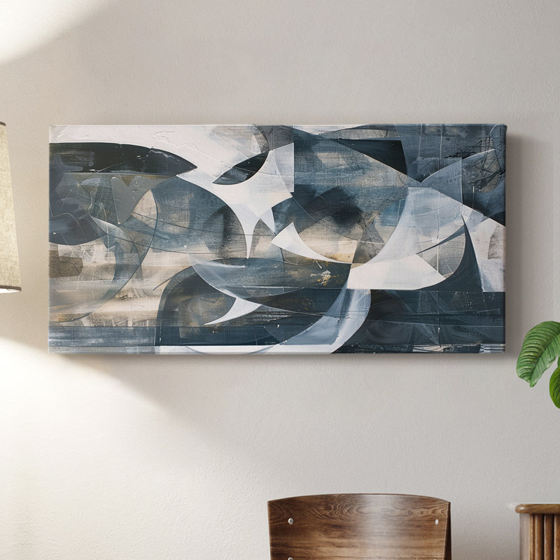 Toile tendue abstraite Seris 6 # XX-Gallery, H 16 po x l 32 po