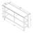 Wood Low Bookshelf With 2 Shelves; White, 1PC