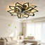 Ensemble d'éclairage discret pour ventilateur de plafond à motif floral avec télécommande-1219871597