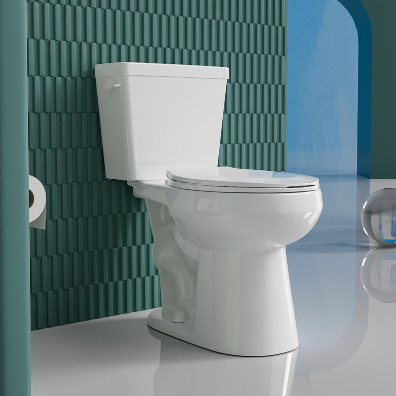 17" ADA Comfort Chair Height Seat Compact Tall Toilet for Seniors, 1.28 GPF Tornado Single Flush, MAP 1000g