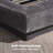 King Size Chenille Cloud Platform Bed Frame in Charcoal Grey with Extra-Wide Headboard and Floating-Style Foam Padding-1844407220-1844407225