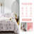 Lunaria 100% Long-Staple Cotton Duvet Cover Set Light Pink Elegant Floral Pattern Printed Comforter Cover 3pcs, Ultra Soft & Breathable Bedding Set-996422086