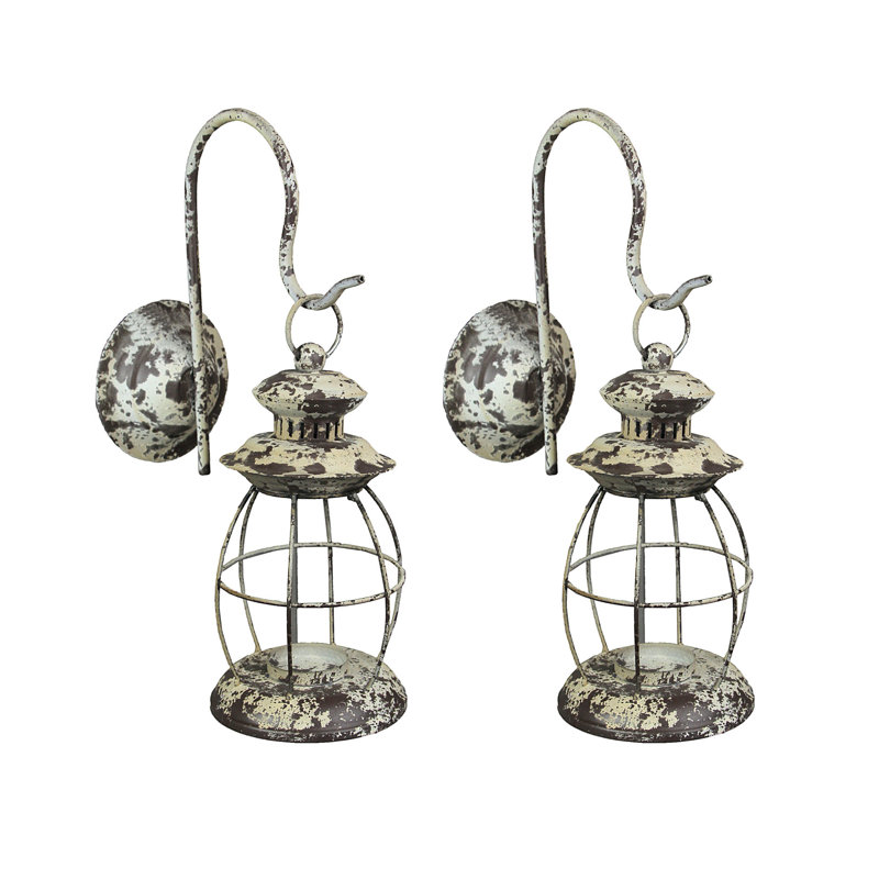 Ensemble de porte-votives en métal 2 pièces