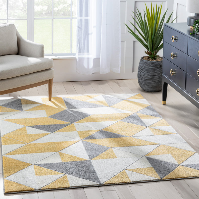 Leona Geometric Synthetic Area Rug, Rectangle 120 x 160cm