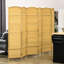 Cloison murale tissée à la main - 1,83 m de hauteur, en bois naturel, pour bureau et chambre à coucher, 6 panneaux pliables
