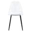 6 chaises en plastique transparent, cristal moderne sans accoudoirs de style nordique ergonomique avec structure en métal, siège confortable, 1200 sur 6, pieds noirs simples, courbe,-1047013541-1047013542