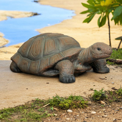 Statue de tortue de jardin, décoration extérieure pour cour / patio / étang / pelouse, sculpture de tortue d'intérieur
