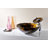 ANZZI Timbre 16.5'' Gold/Brown Tempered Glass Circular Bathroom Sink with Faucet