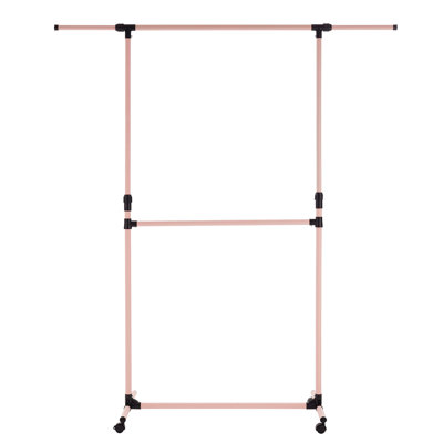 Adjustable Rolling Clothing Rack