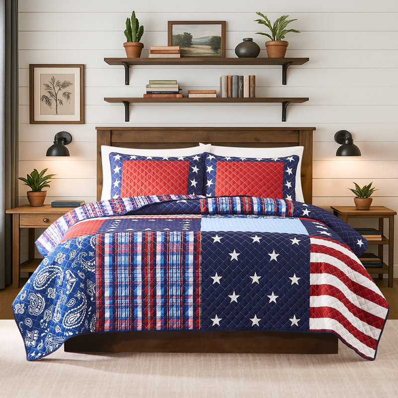 Avanti Americana Twin Quilt Set, Twin Quilt + 1 Pillowcase