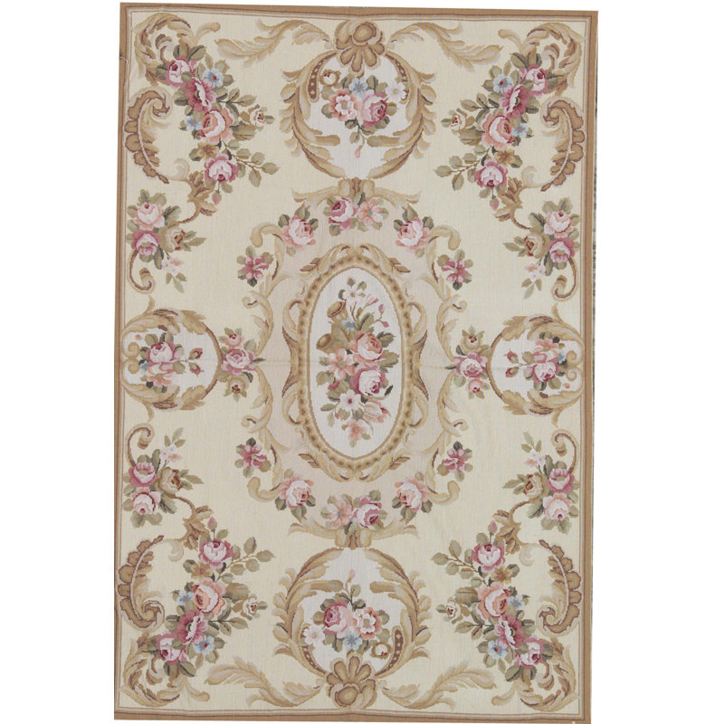 Fine Needlepoint Flatweave Wool Oriental Area Rug
