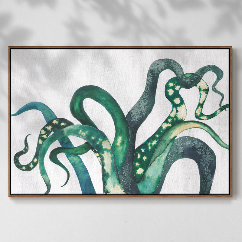 Octo Legs - Reproduction de photo sur toile, H 25 po x l 17 po x P 2 po, Cadre noir