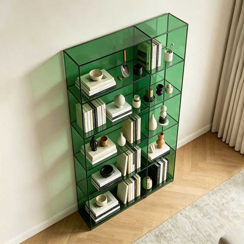 Bibliothèque transparente en acrylique, Green